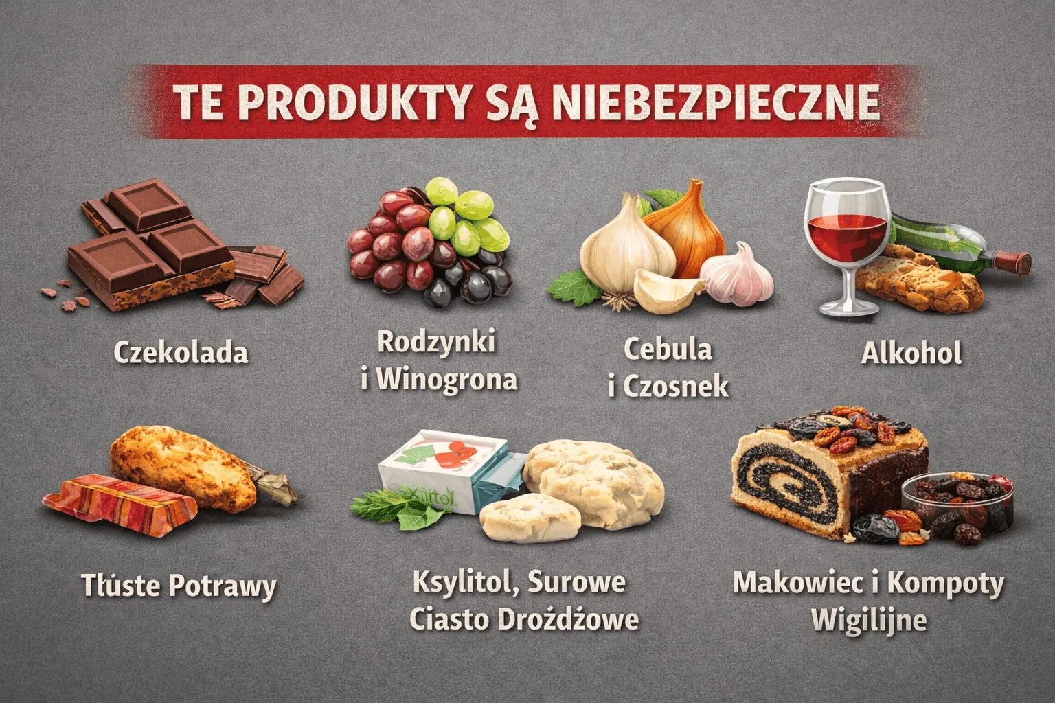 Święta to zagrożenie dla zwierząt – uważaj na jedzenie!