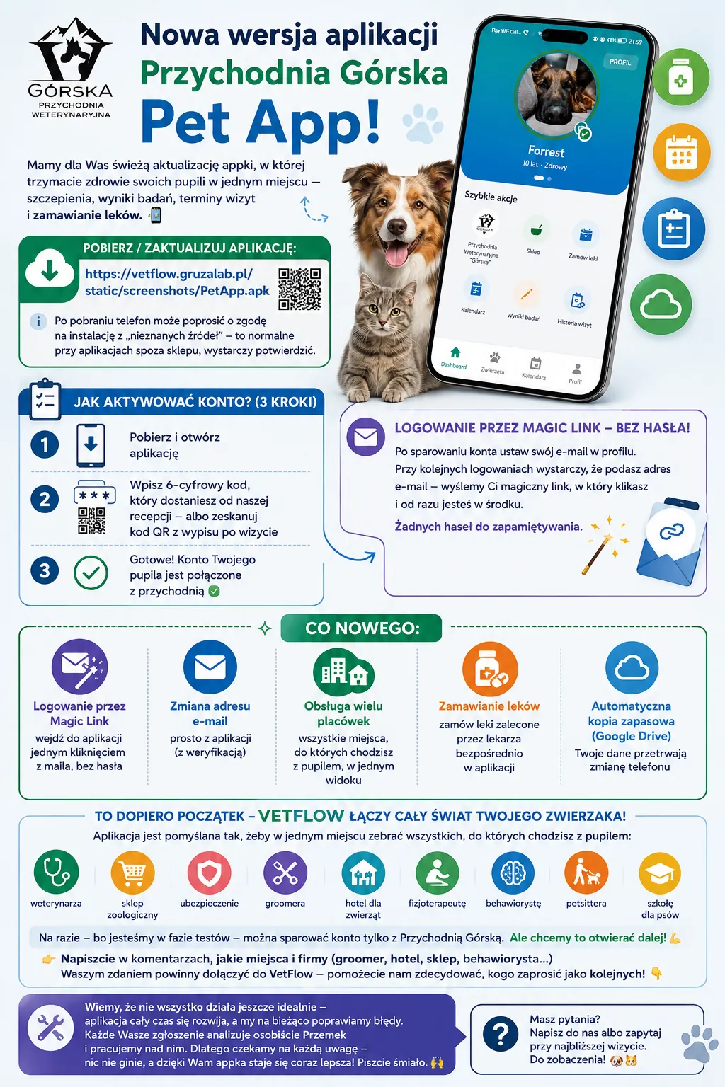Pet App Przychodni Górska — nowa wersja aplikacji!
